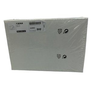 IKEA TJENA White Desk Stationary Organizer Boxes Set In Sealed Package